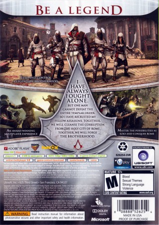 (GOD) Assassin's Creed: Brotherhood (Region Free)(RUSSOUND)(Dashboard 2.0.13146)